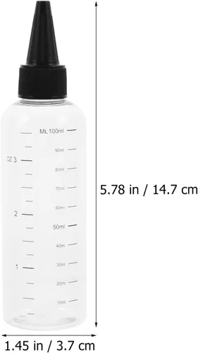 Vista 2 de SOLUSTRE Botella dispensadora transparente con báscula, 10 recipientes de plástico para líquidos con tapa, botellas de goteo, botellas de goteo