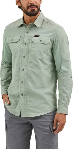 Vista 8 de ATG de Wrangler - Camisa de manga larga para hombre, de material mixto Negro