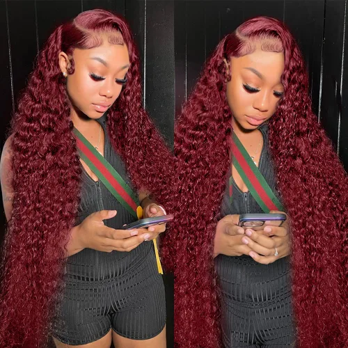 Vista 20 de Pelucas de cabello humano con encaje frontal de 13 x 4 pulgadas con cabello de bebé para mujeres negras, densidad del 220 %, pelucas de encaje 220%