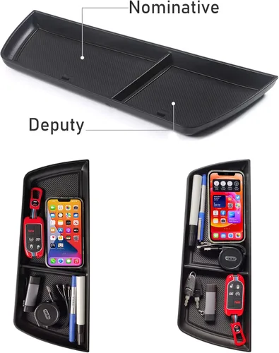 Vista 7 de Jaronx Compatible con Dodge RAM 1500 2500 3500 Organizador de Caja de Guantes 2024 2023 2022 2021 2020 2019, Bandeja Organizadora de Consola Central