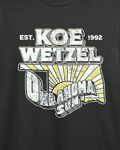 Vista 2 de Koe Wetzel Oklahoma Sun - Camiseta de cuello redondo