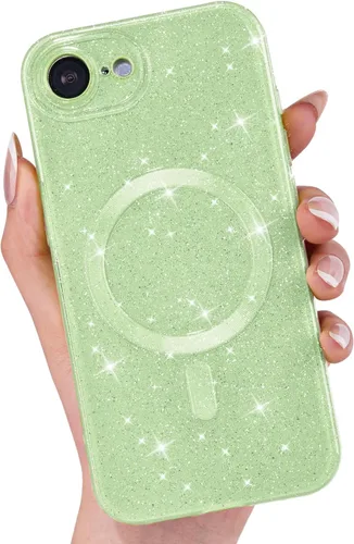 Vista 75 de LoeoeL Funda para iPhone 12 con Purpurina Compatible con Magsafe, Femenina Linda Brillante Magnética Mag Safe Bonita Funda para Teléfono
