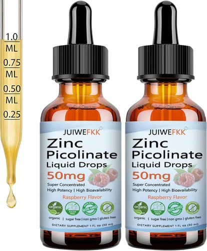 Vista 9 de Picolinato de zinc 50 mg gotas líquidas, suplementos de zinc quelatado para hombres, mujeres y niños, apoyan la salud inmunológica de la piel ocular