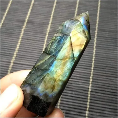 Vista 16 de StoneStory Figura de prisma facetada de punto de cristal curativo de ojo de tigre natural, paquete de 2 piedras preciosas de reiki, ojo de tigre