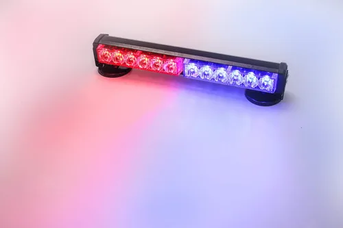 Vista 7 de Barra de luces color ámbar de emergencia con batería inalámbrica
