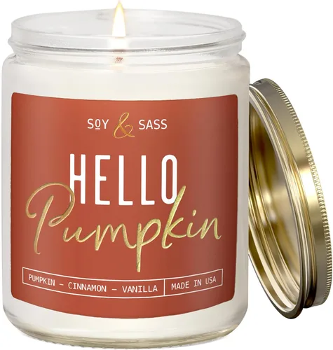 Vista 10 de Vela de sidra de manzana, velas de otoño I de sidra de manzana, canela y nuez moscada, infundida con aceites esenciales, vela perfumada de otoño