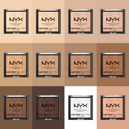 Vista 9 de NYX Professional Makeup Can't Stop Won't Stop - Polvo compacto matificante (claro)