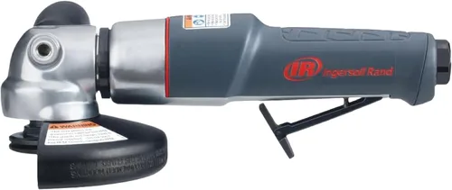 Vista 5 de Ingersoll Rand Amoladora angular de aire extendida 444, rueda tipo 27 de 4 pulgadas, 14,000 RPM, 0.9 HP, rosca 3/8"-24, escape trasero