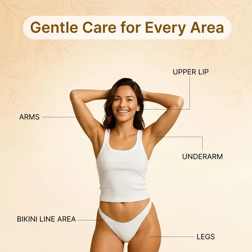 Vista 4 de Aceite Renovia Cyperus Rotundus, aceite natural para depilación para reducir la apariencia de vello corporal no deseado, hidratante y calmante