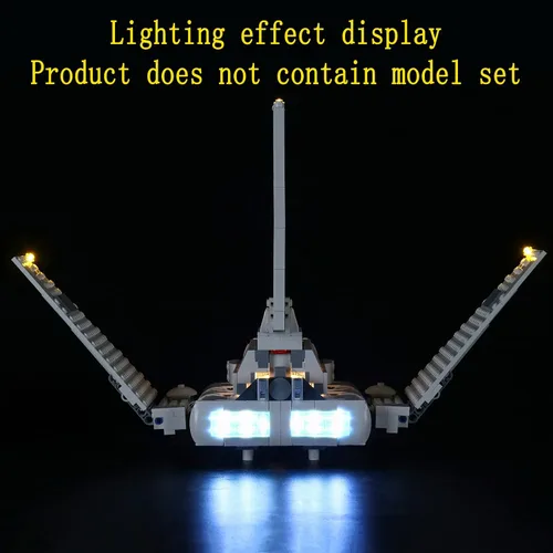 Vista 8 de GEAMENT Kit de luces LED compatible con Lego Imperial Shuttle - Juego de iluminación para modelo de construcción 75302