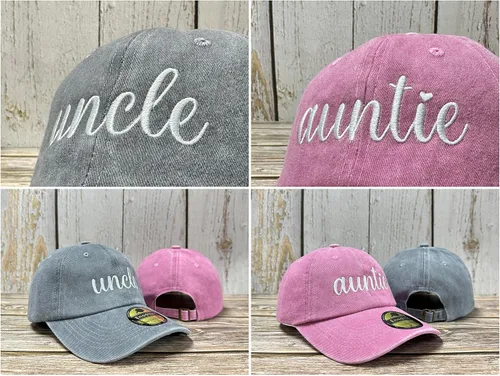 Vista 17 de Sombreros bordados para tío tía, abuelo, abuela, mamá, mini