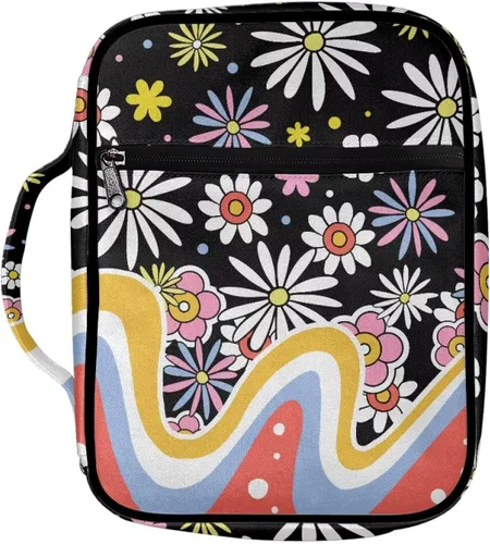 Vista 42 de Funda para la Biblia de Béisbol con Impresión de Agua y Fuego para Niños, Fundas Ligeras para la Biblia, Bolso de Mano para Estudio de la Biblia