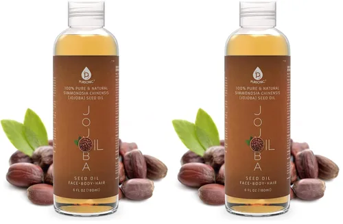 Vista 5 de Pursonic Aceite de jojoba dorado puro prensado en frío para piel seca o cabello dañado, natural y sin refinar, hidrata y revitaliza la piel, 6
