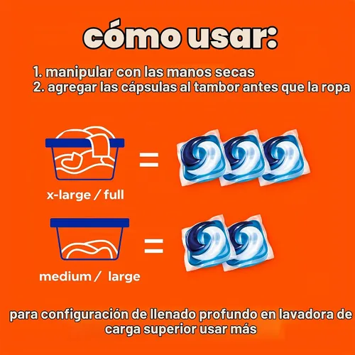 Vista 9 de Tide PODS cápsulas de detergente para lavandería, removedor de manchas 3 en 1, combatiente de olores, protector de color, 112 unidades, compatible