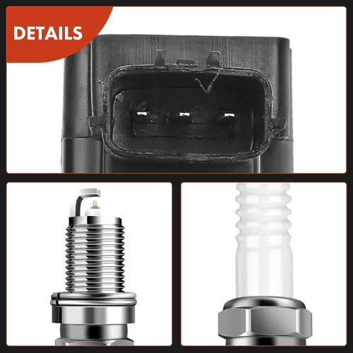 Vista 8 de A-Premium Juego de 4 bobinas de encendido y bujías de iridio compatibles con Mazda 2 2011 2012 2013 2014 L4 1.5L