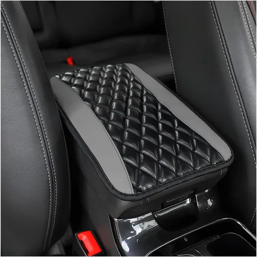 Vista 18 de Moly Magnolia Cojín Acolchado para Consola Central de Automóvil, Cubierta Protectora Universal de Cuero Impermeable para Caja de Asiento