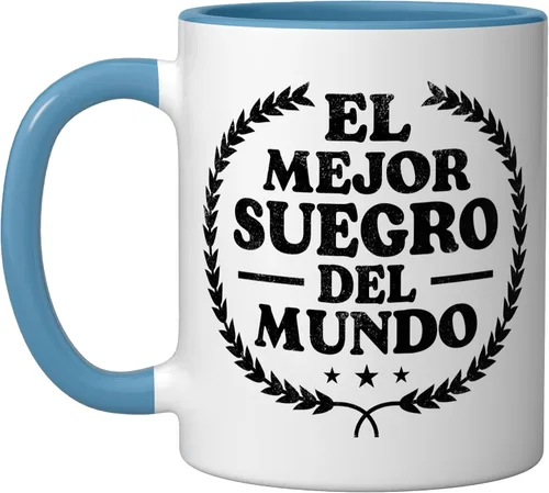 Vista 8 de El Mejor Suegro del Mundo - Taza de cerámica con humor divertido para suegro español, color negro y blanco