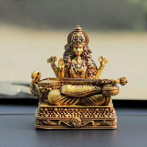 Vista 10 de Artarium Shri Durga MATA Idol Estatua antigua Sherawali MATA Shri Vaishno Devi Maa Durga MATA Idol para tablero de automóvil y decoración