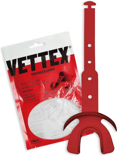 Vista 20 de Vettex Doubleguard Protector bucal con Protección de Labios - Adulto, Aguamarina Football, Lacrosse, MMA, Boxing, Adjustable Helmet Strap, Braces