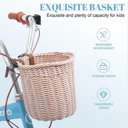 Vista 6 de 20 Inch Girls Bike Ages 8-12, 20 Inch Bike with Basket and Kickstand, Single Speed Girls Bikes Kids Bicycle with Front and Rear Brakes, Children