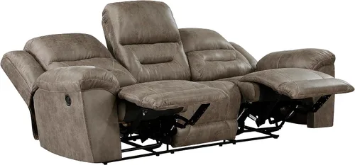 Vista 7 de Lexicon Juego de sala de estar reclinable, sofás reclinables manuales de pared, sofás para sala de estar, asientos de cine en casa, incluye sofá
