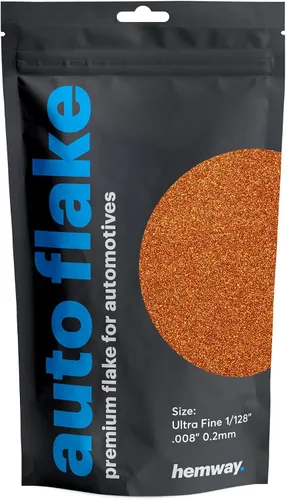 Vista 29 de Hemway Purpurina metálica automotriz MICROFINE 1/256" .004" 0.1mm 100 micras, aditivo de pintura en escamas metálicas 100 g para uso con pintura