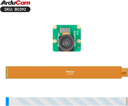 Vista 2 de Arducam Cámara ultra gran angular de 175 grados IMX219 de 8MP para Raspberry Pi, compatible con Pi 5, 4 Modelo B, 3/3B+ y Zero 2W