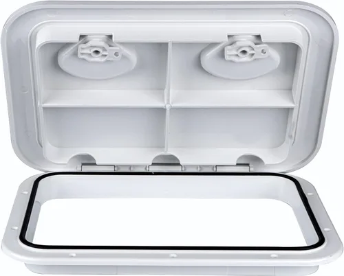 Vista 11 de smartmarine Marine Deck Access Hatch 17.3“×12.4" Rectangle Boat Hatch & Lid,Boat Deck Hatch Lids Negro