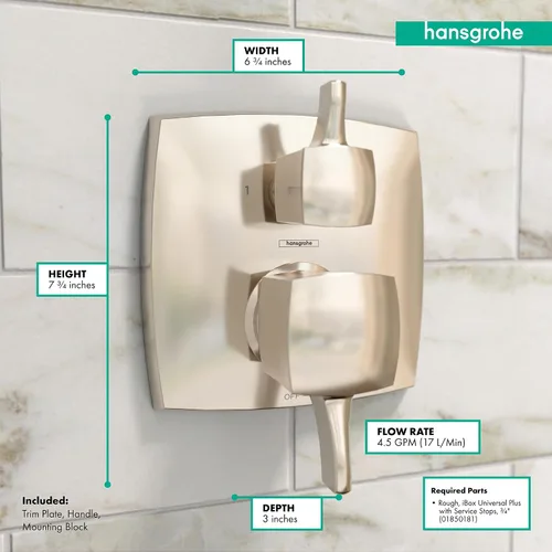 Vista 34 de hansgrohe Ecostat Classic 15769001 - Válvula de ducha de equilibrio de presión cromada