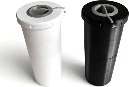 Vista 2 de Vaso portátil impreso en 3D con semillas de girasol, almacenamiento de 3.1 onzas y colector de carcasa de 1.1 onzas, soporte redondo de viaje
