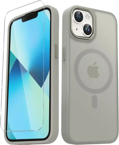 Vista 38 de YENAPOON Funda magnética mate para iPhone 11 con 1 protector de pantalla, compatible con Magsafe, translúcida esmerilada, delgada, a prueba