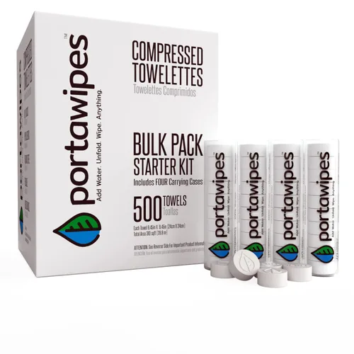 Vista 5 de Portawipes Coin Tissus, paquete de 50 con 5 estuches de transporte, tabletas de papel higiénico, toallas comprimidas, toallitas expandibles, suaves
