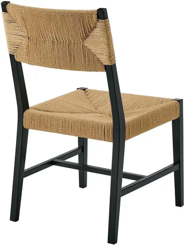 Vista 6 de Modway EEI-5489-BLK-NAT Bodie Silla de comedor de madera, color negro natural