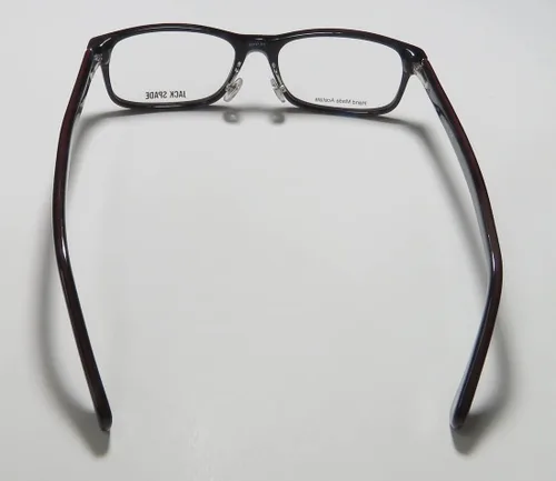 Vista 5 de Jack Spade Larson - Lentes rectangulares para hombre y mujer con bisagras flexibles de borde completo, auténticos coleccionables de forma clásica
