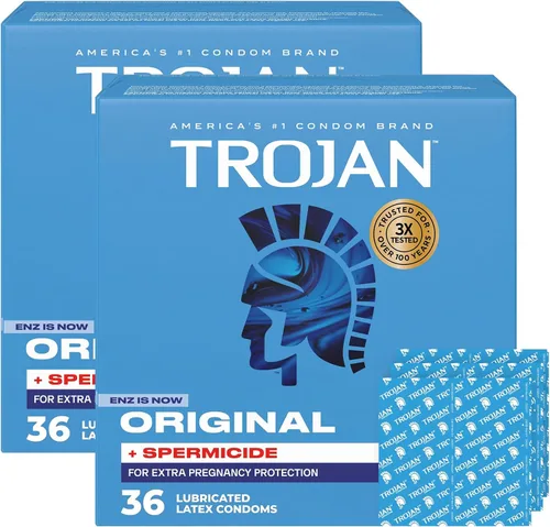 Vista 28 de Trojan The Everythin Pack, preservativos lubricados de látex