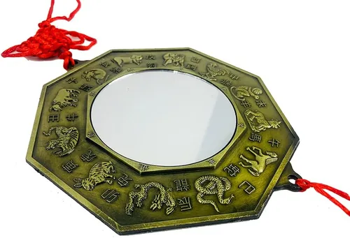 Vista 4 de Nuevo espejo chino de Feng Shui Bagua de 12 zodiacos de gran
