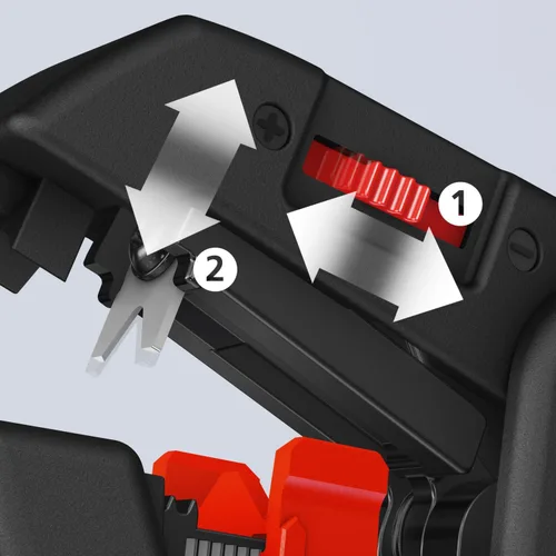 Vista 7 de Knipex pelacables automático 10-24 AWG, 7.25