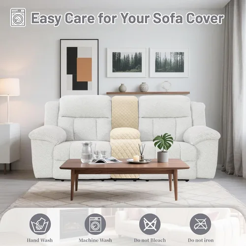 Vista 6 de Fundas para sofá modular reclinable, de terciopelo en forma de L, funda de consola central para perros y mascotas, lavable antideslizante, 1 funda