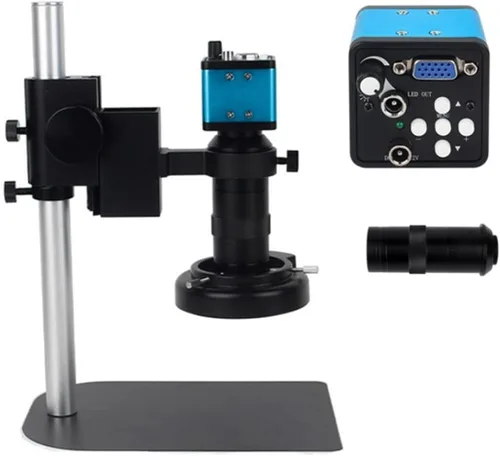 Vista 5 de Kit de accesorios para microscopio 48MP USB Cámara de microscopio 130X ajustable C Monte lente Microscopio diapositivas (Color BD21 13MP Set3)