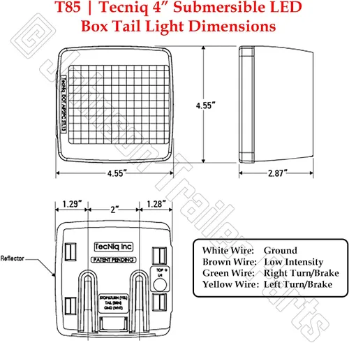 Vista 2 de Luces LED sumergibles para caja Kits de luces para remolque de barco Ideal para caravanas y remolques (caja de 4 pulgadas)