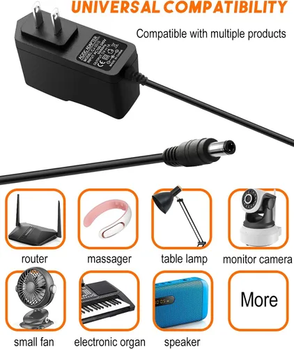 Vista 4 de Adaptador de fuente de alimentación de 5V 1A CA 100-240V a CC 5 voltios 1 Amp 0.8A 0.5A Transformador de CA/CC Cable de alimentación universal