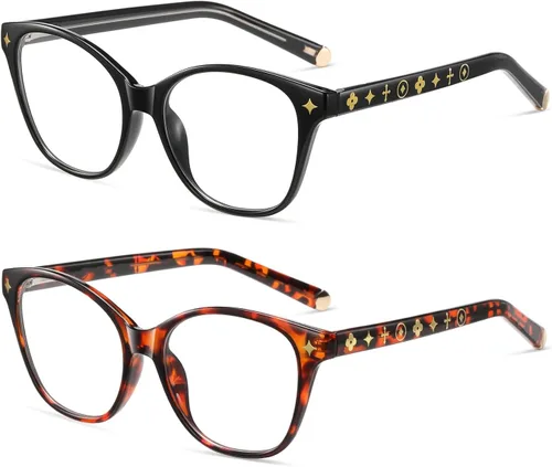 Vista 12 de Gafas de lectura bifocales para mujer, ojo de gato, bloqueo de luz azul, lector de computadora, parte superior transparente, sin transición