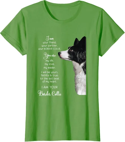 Vista 3 de Funny I Am Your Friend Your Partner Your Border Collie - Camiseta de regalo, Negro, S