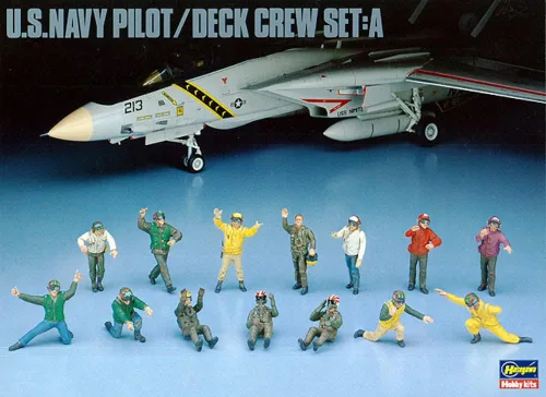 Vista 2 de Hasegawa 1/48 US Navy Piloto/Deck Crew A