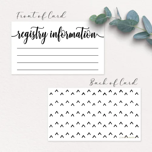 Vista 2 de 50 tarjetas de registro - Baby Shower o despedida de soltera - Insertos de invitación