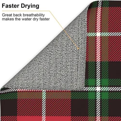 Vista 5 de Tapete de secado de platos personalizado, ultra absorbente, 16 x 18 pulgadas, gris, impreso