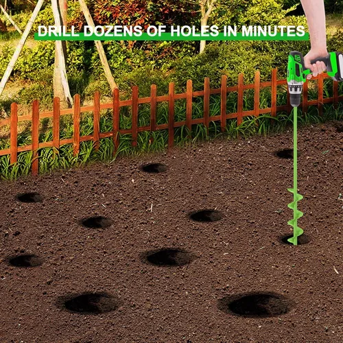 Vista 3 de Broca de taladro para plantar – Broca en espiral de 1.6 x 16.5 pulgadas – Herramienta para plantar bulbos – Taladro hexagonal de 3/8 pulgadas