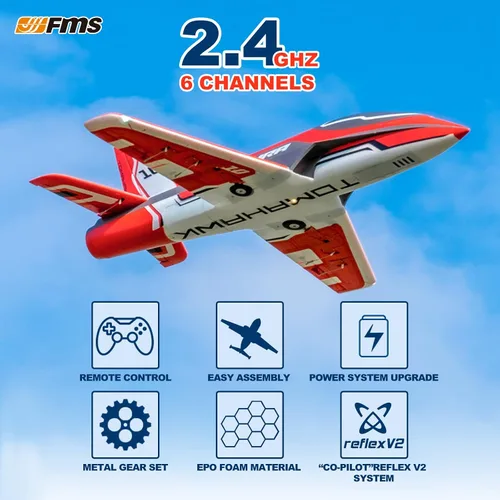 Vista 2 de Fms Avión Rc para adultos EDF Jet Control remoto Avión Futura V3 3.150 in Ventilador conducido 12 aspas 6 canales Rc Aviones PNP