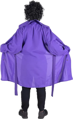 Vista 4 de Disfraz y accesorios de Halloween de príncipe - Abrigo morado peluca blusa gafas