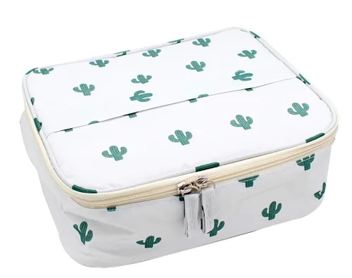 Vista 5 de Neceser multifunción bolsa de cosméticos portátil bolsa de maquillaje impermeable bolsa de viaje colgante organizador bolsa para mujeres niñas, Gris